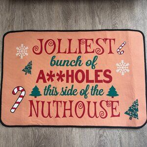 1(love) Jolliest Bunch of A$$holes Christmas Novelty Floor Mat